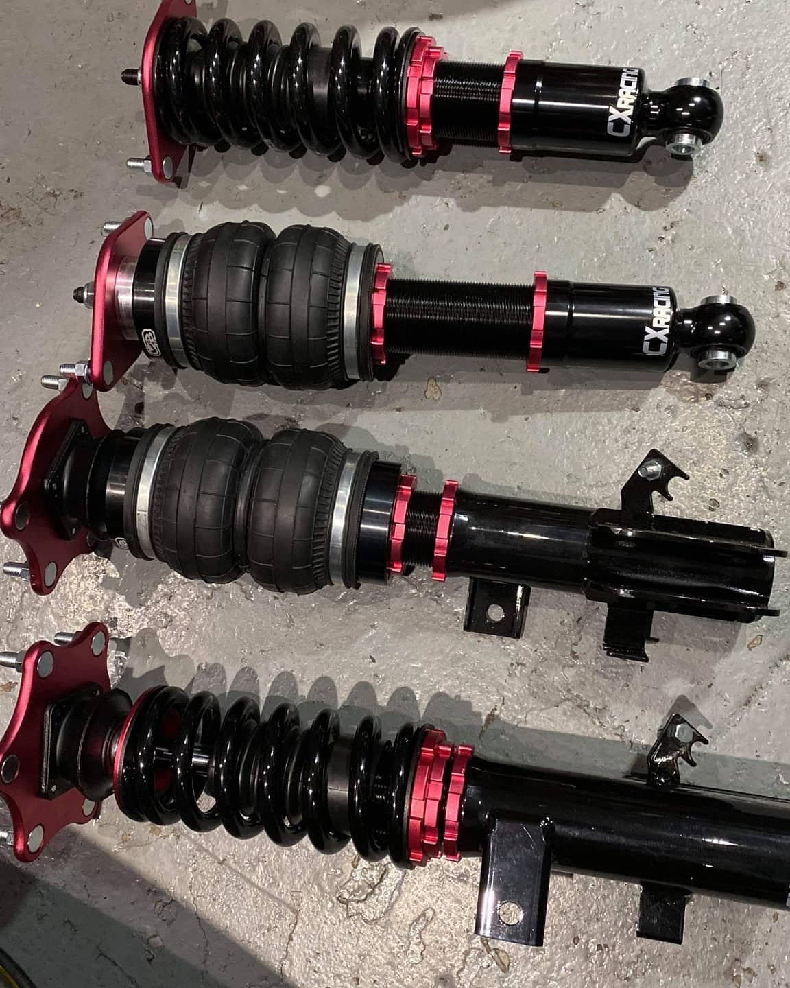 Coilover to Airstrut conversion kit. (Bag over coilover) – C2B suspension